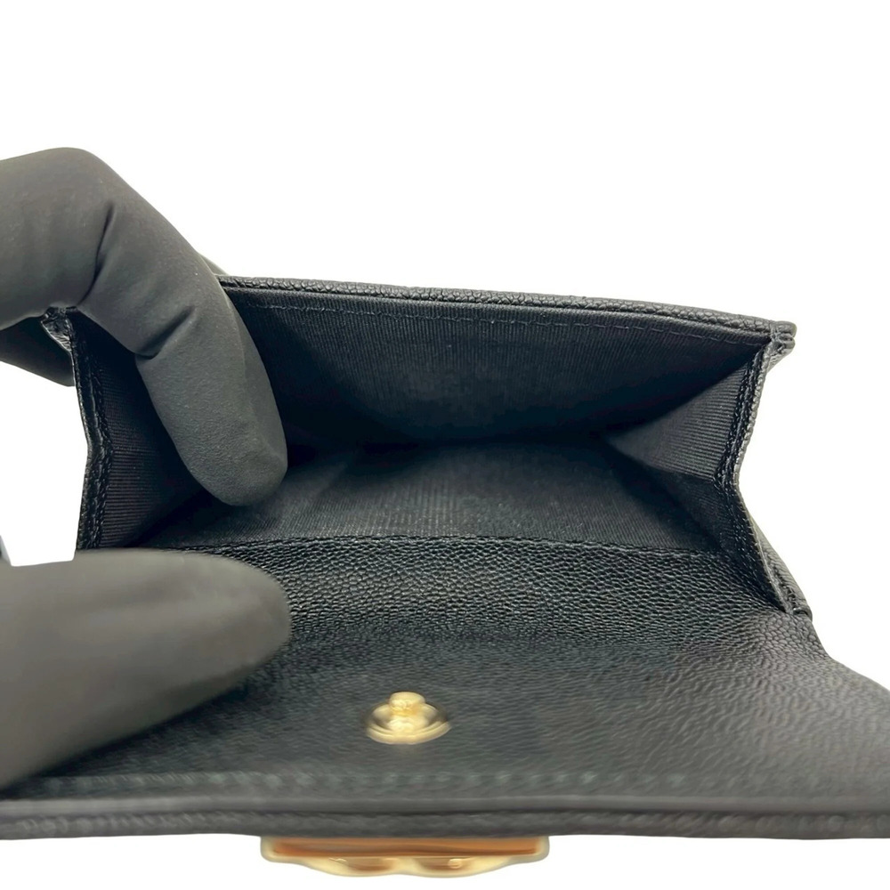 CHANEL Black Caviar Leather Logo Wallet - Picture 10 of 10